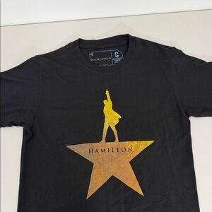 Hamilton Black Tee with Gold Iconic Design
